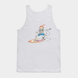 how to ride a skateboard, skateboard skeletons Tank Top